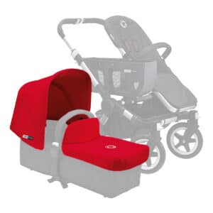Habillage Bugaboo Donkey rouge (capote et tablier)