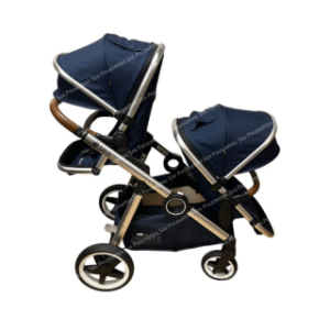 POUSSETTE DOUBLE DUET QTUS MARINE, reconditionnee, garantie 6 mois